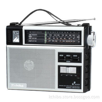 FM/AM 4-Band Portable Radio from China, Powered by D 1.5V x 2 Batteries